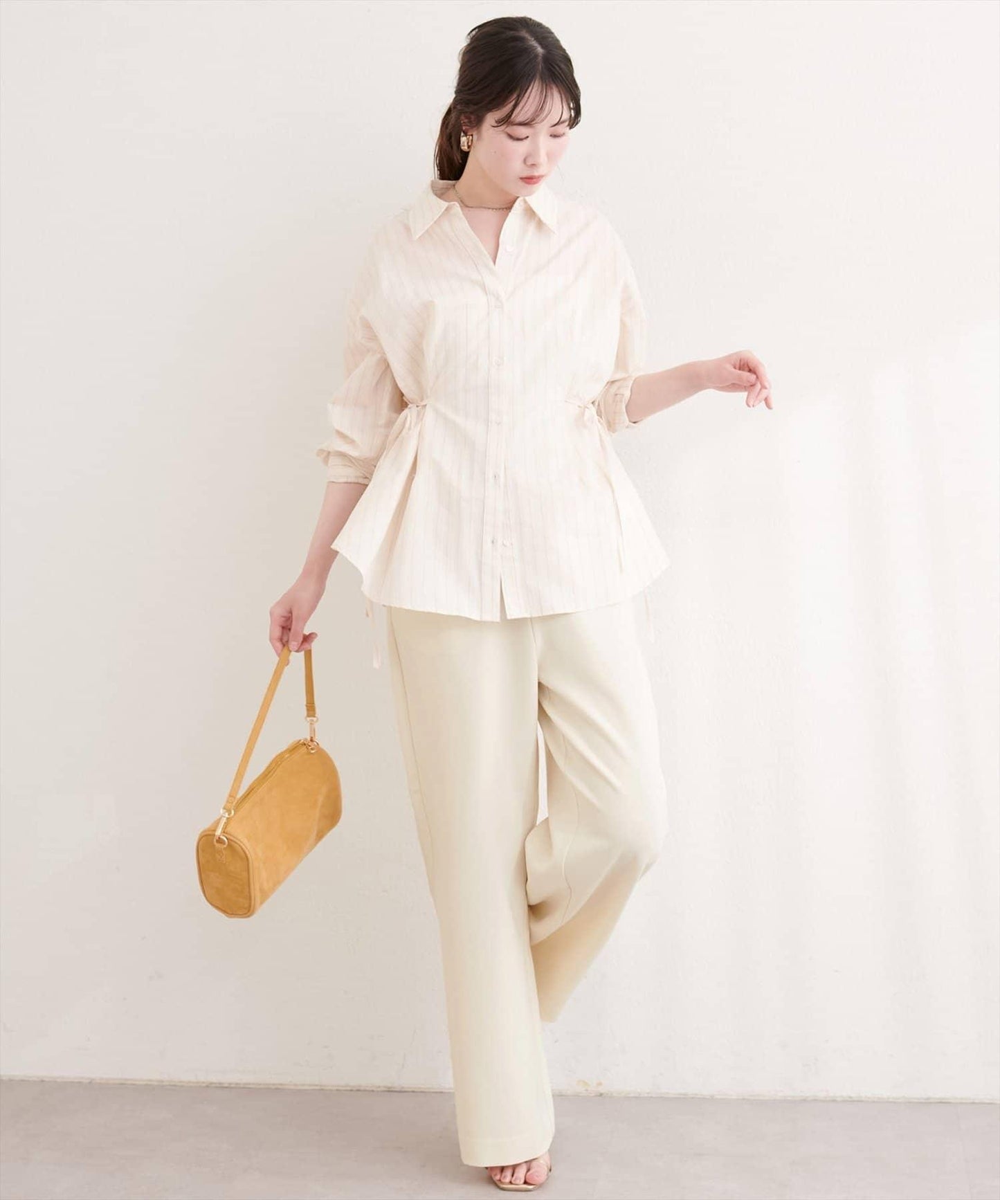 垂墜感寬鬆彈力休閒褲