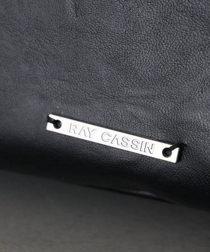 帶裝飾帶拉鍊口袋單肩包