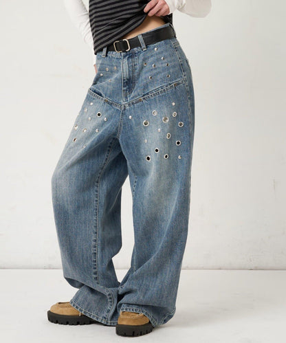 EYELET SLAPOKE BLAST DENIM 牛仔褲