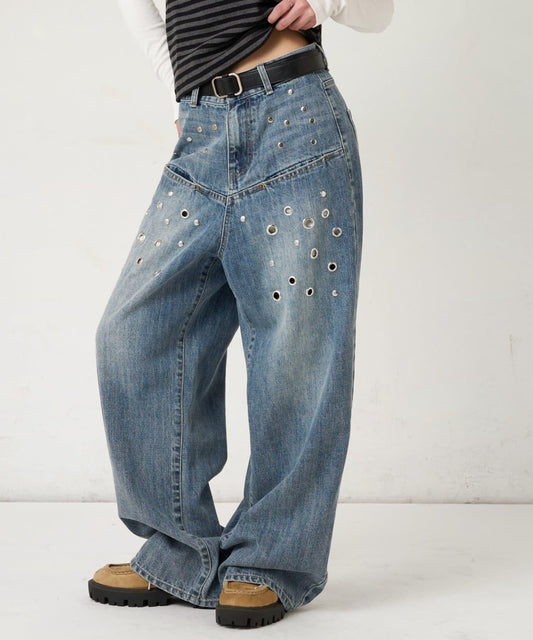 EYELET SLAPOKE BLAST DENIM 牛仔褲