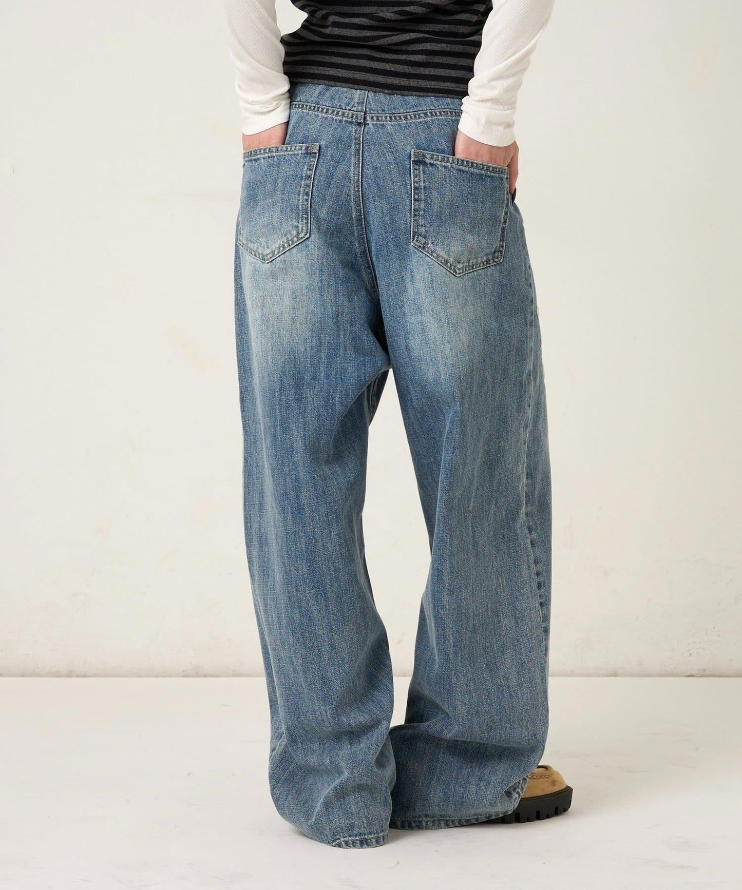EYELET SLAPOKE BLAST DENIM 牛仔褲