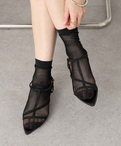 輕透感 迷你漁網 襪子