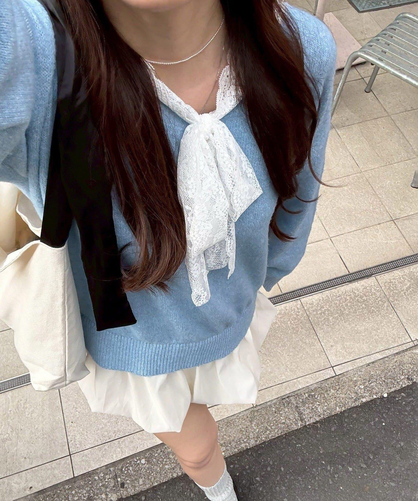 RMAF 泡泡廓形 蕾絲下襬 迷你連衣裙