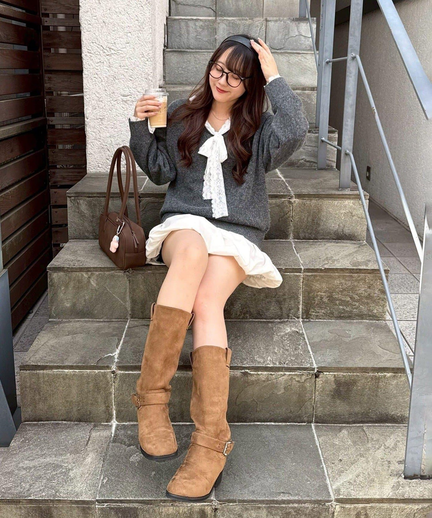 RMAF 泡泡廓形 蕾絲下襬 迷你連衣裙