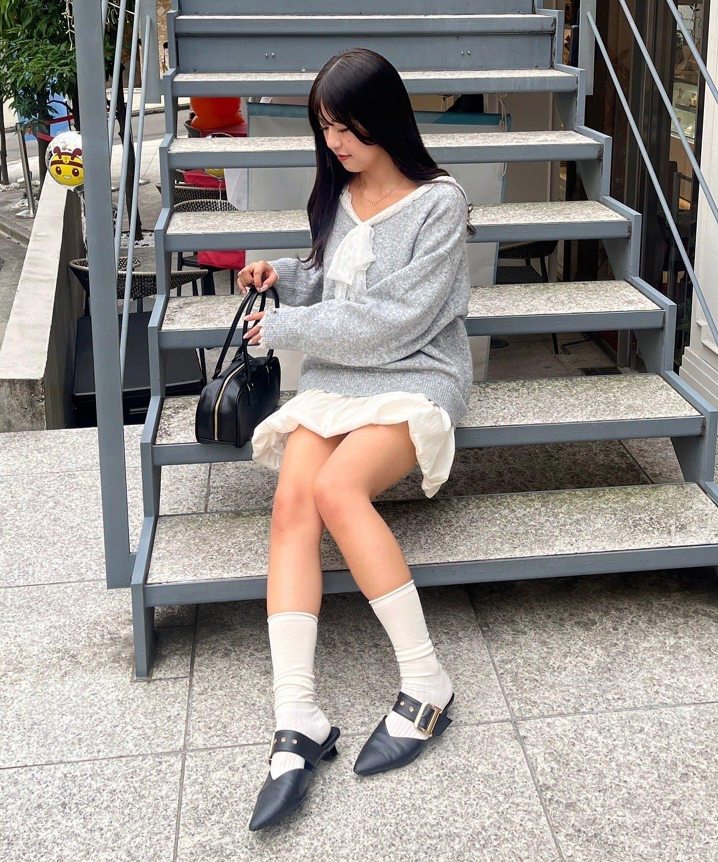 RMAF 泡泡廓形 蕾絲下襬 迷你連衣裙