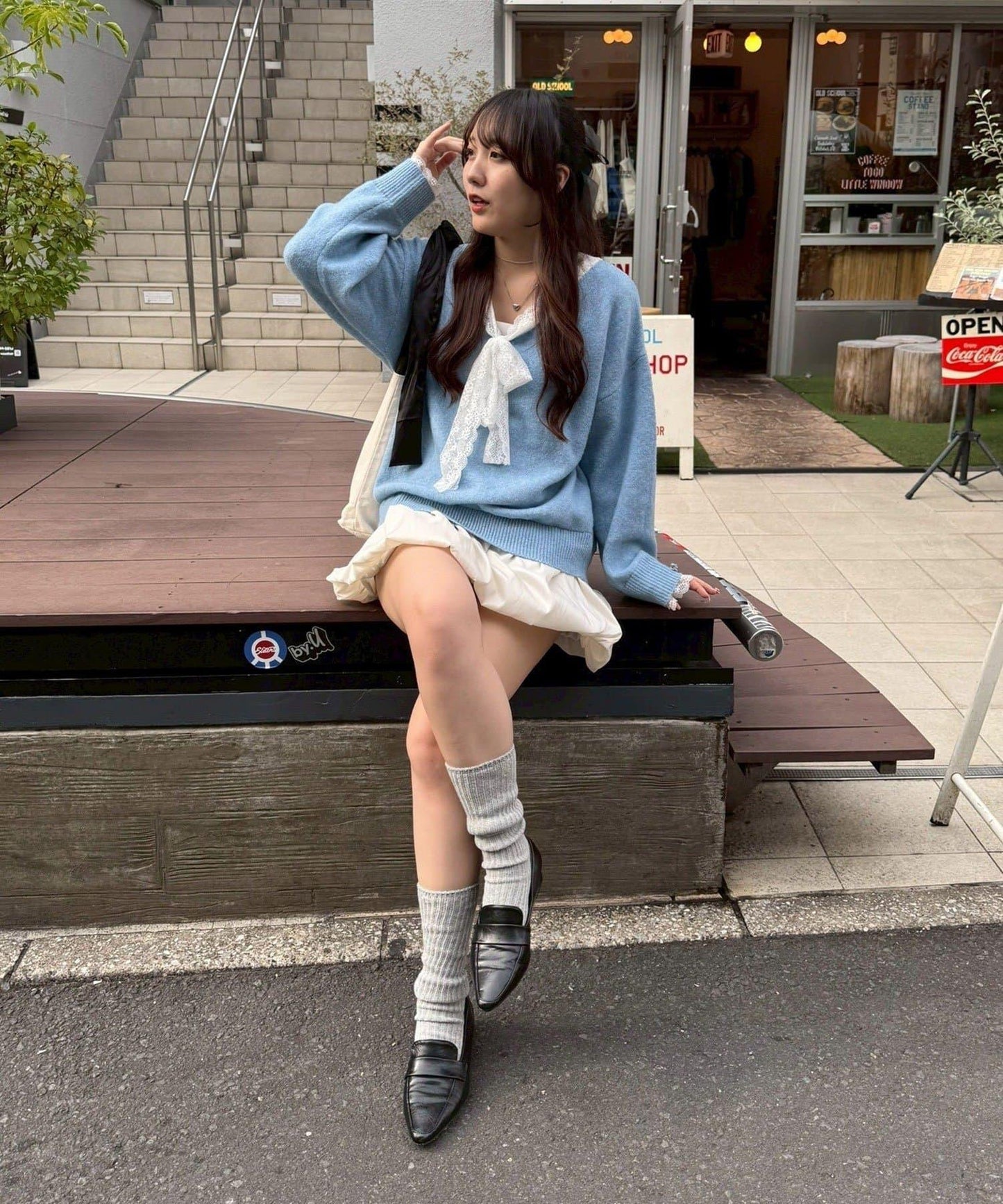 RMAF 泡泡廓形 蕾絲下襬 迷你連衣裙