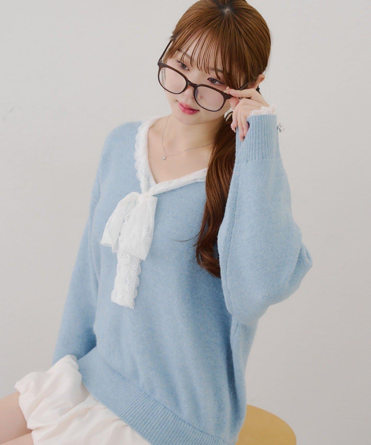 RMAF 泡泡廓形 蕾絲下襬 迷你連衣裙