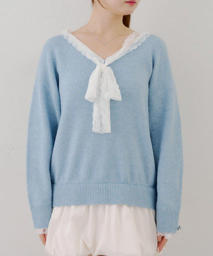 RMAF 泡泡廓形 蕾絲下襬 迷你連衣裙