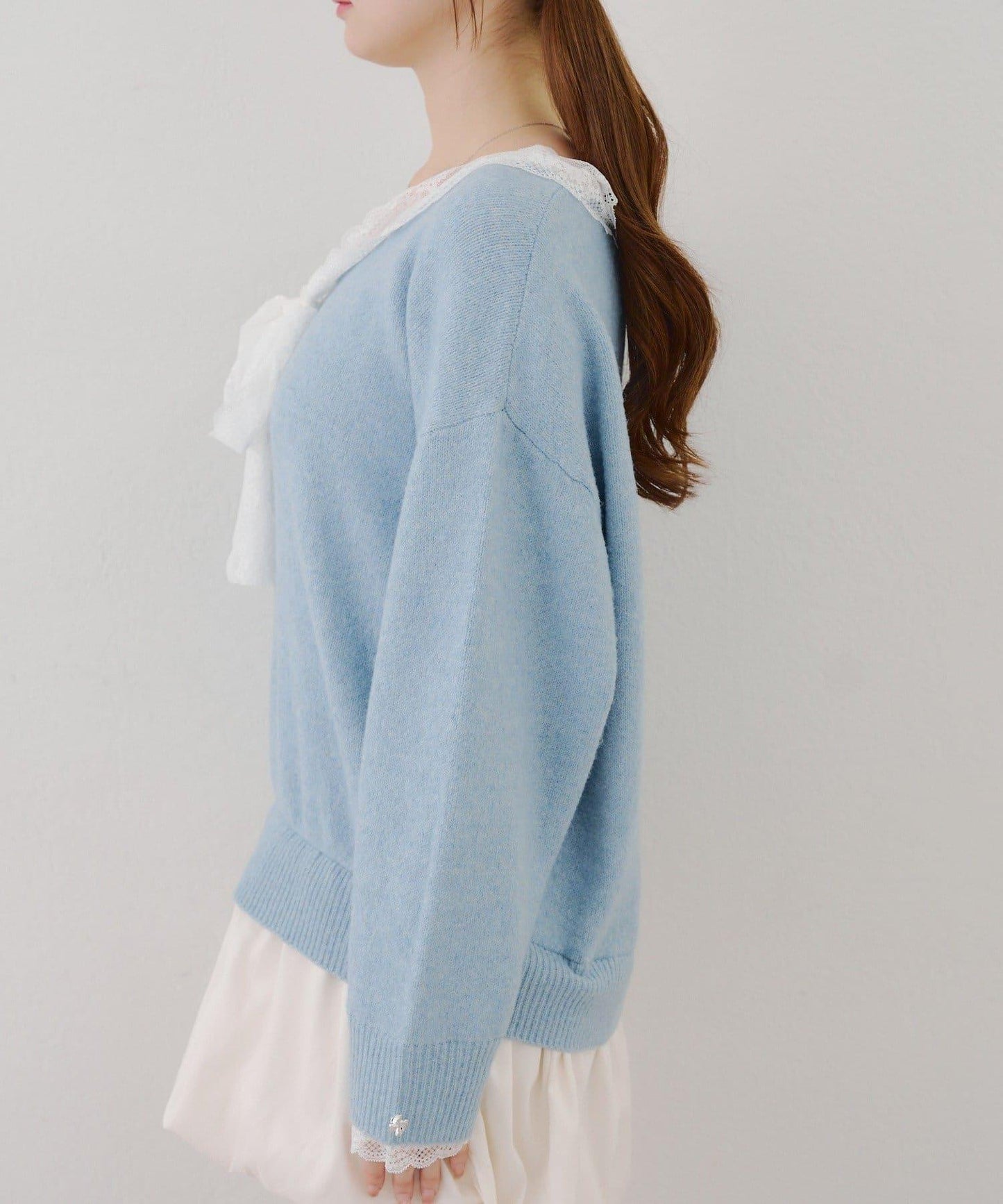 RMAF 泡泡廓形 蕾絲下襬 迷你連衣裙