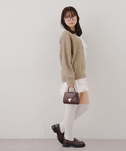 RMAF 泡泡廓形 蕾絲下襬 迷你連衣裙