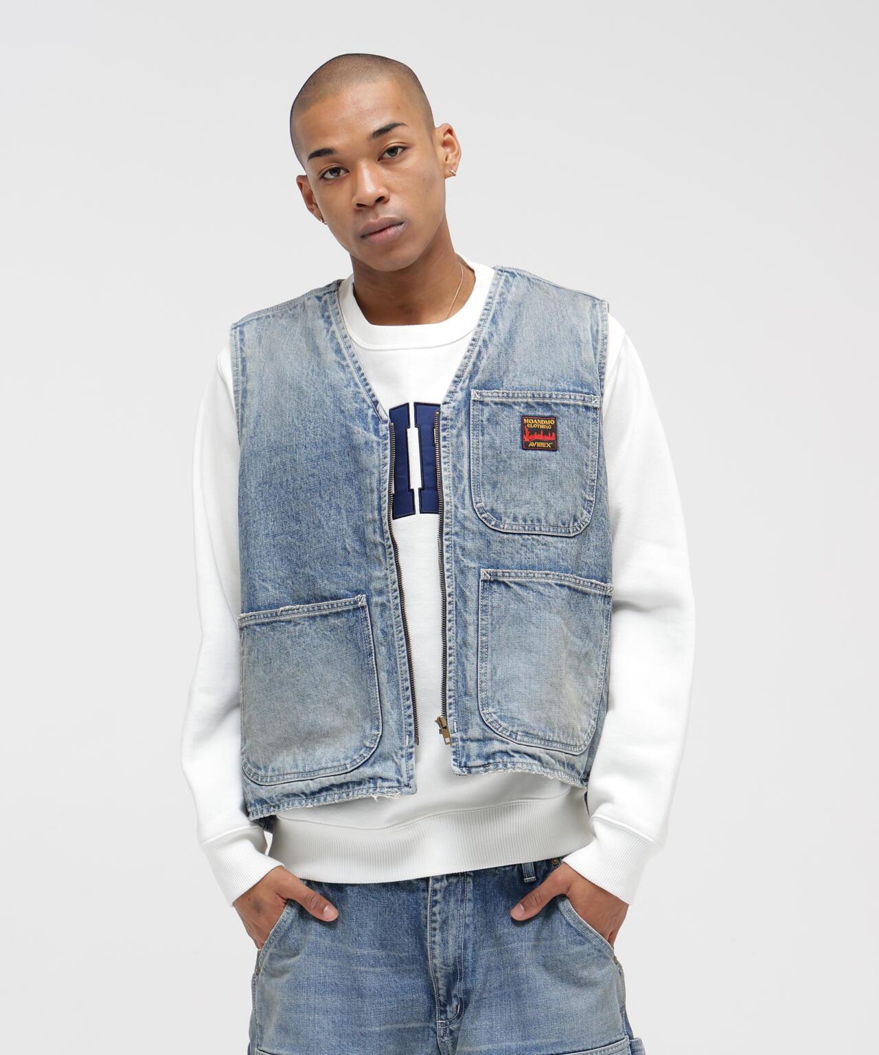 《AVIREX|MOANDMO CLOTHING》 DENIM WORK VEST