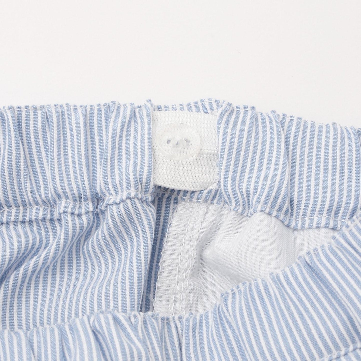 條紋 腰部褶皺 休閒褲