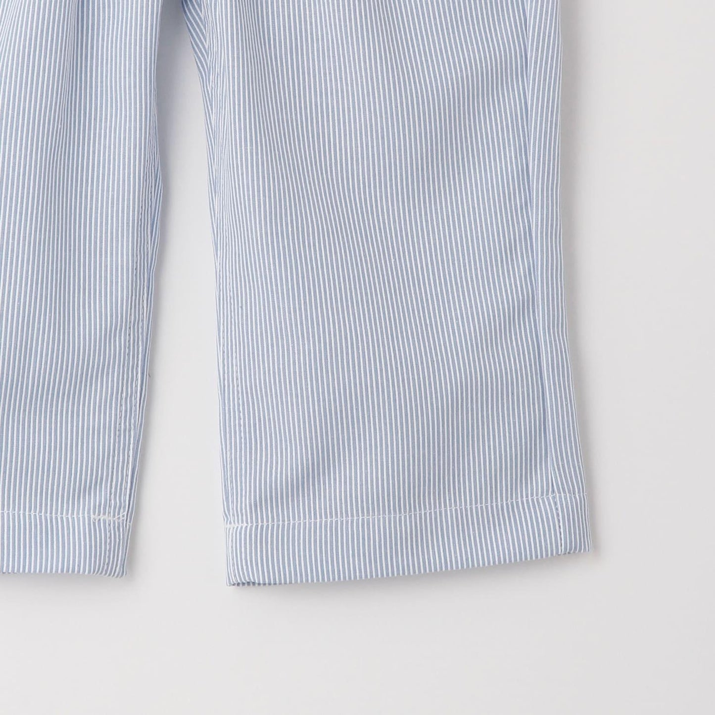 條紋 腰部褶皺 休閒褲