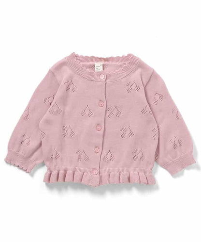 櫻桃圖案針織開衫