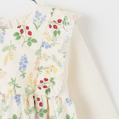 Link 肩部荷葉邊 長袖 中長款上衣