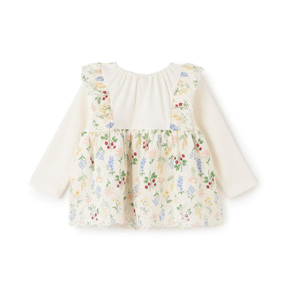 Link 肩部荷葉邊 長袖 中長款上衣