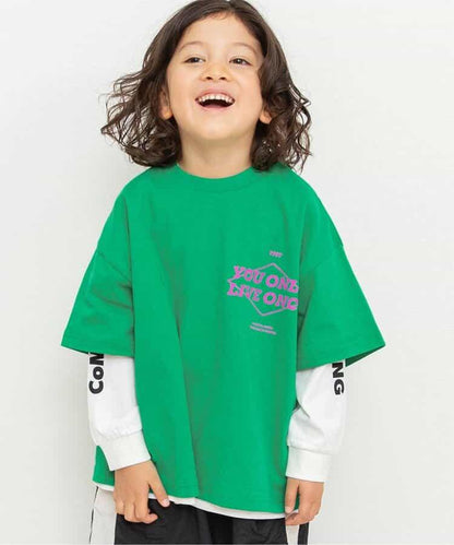 兩件套層次拼接T恤