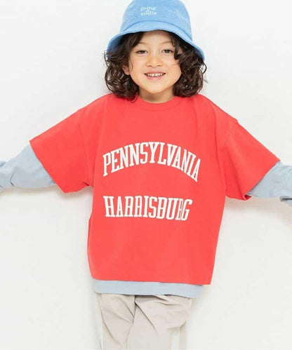 兩件套層次拼接T恤