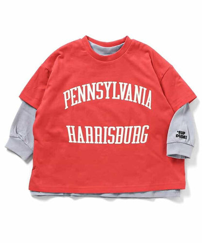 兩件套層次拼接T恤