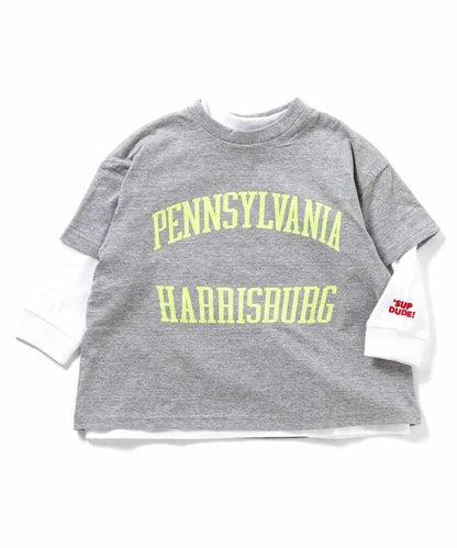 兩件套層次拼接T恤