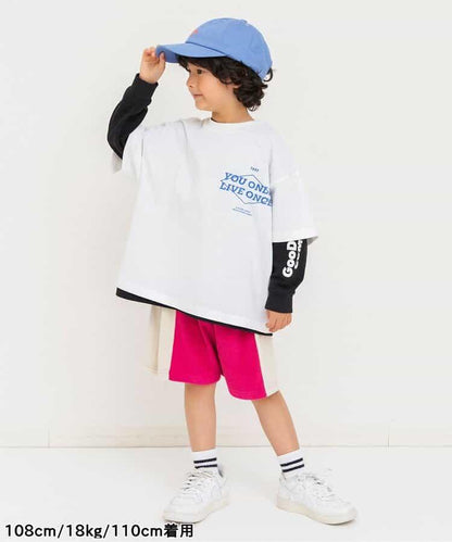 兩件套層次拼接T恤