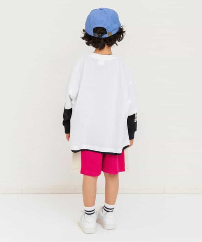 兩件套層次拼接T恤