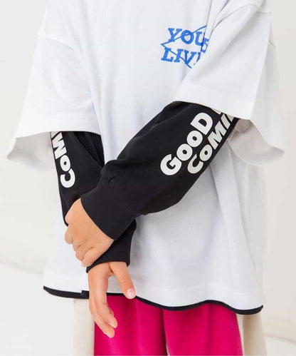 兩件套層次拼接T恤