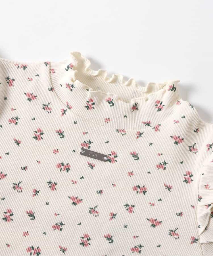 荷葉邊羅紋長袖T恤