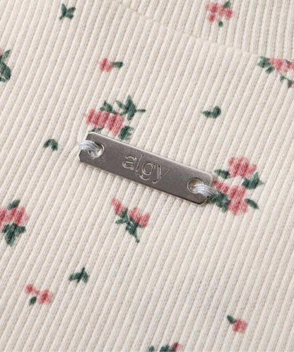 荷葉邊羅紋長袖T恤