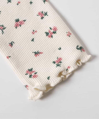 荷葉邊羅紋長袖T恤