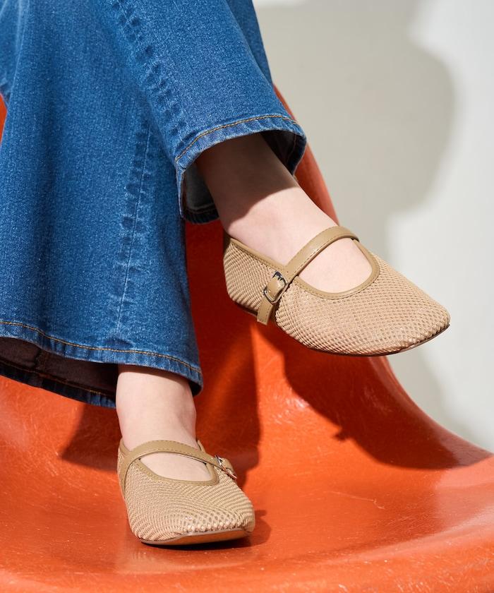 網面設計 芭蕾平底鞋