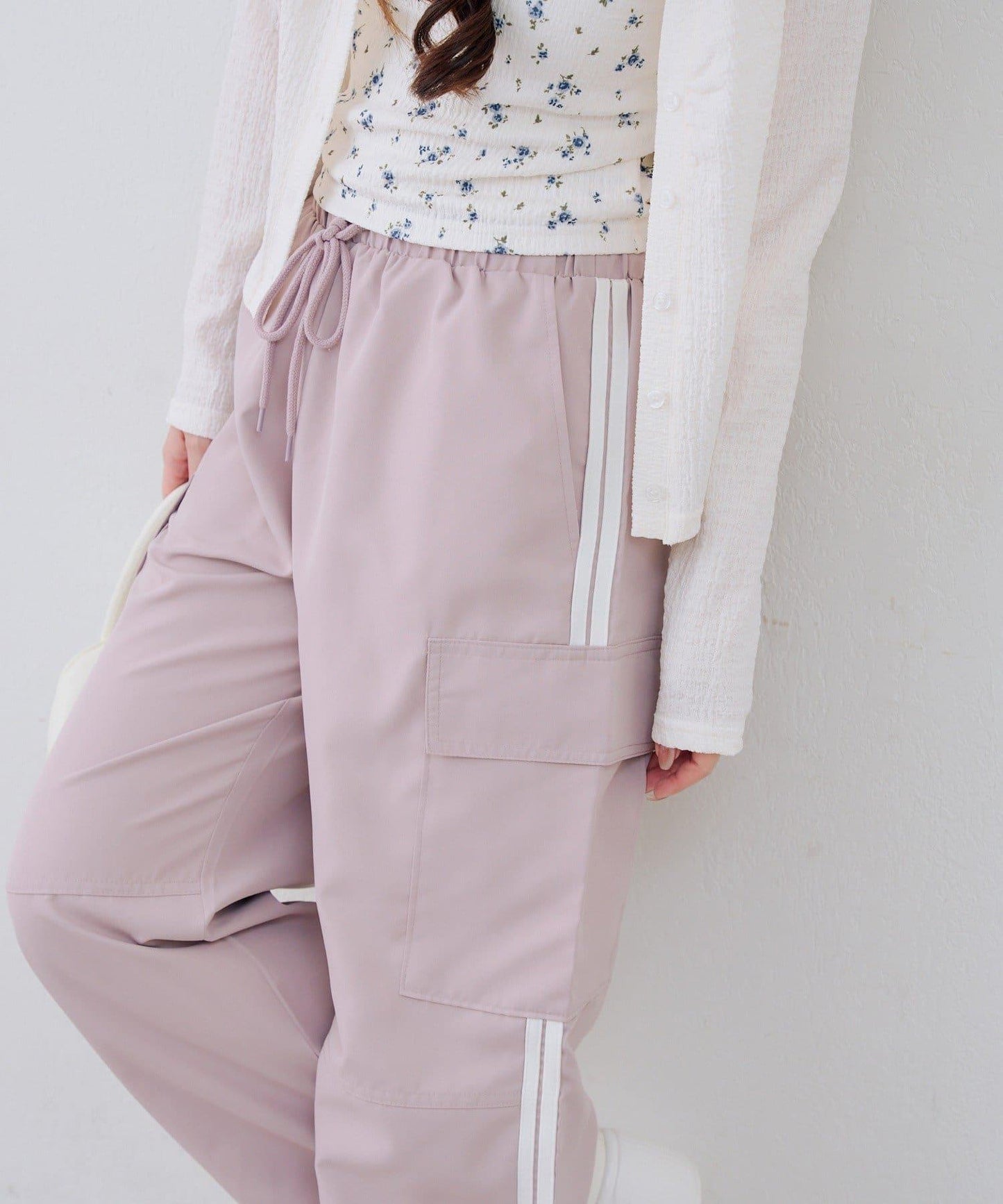 側條紋設計 工裝褲