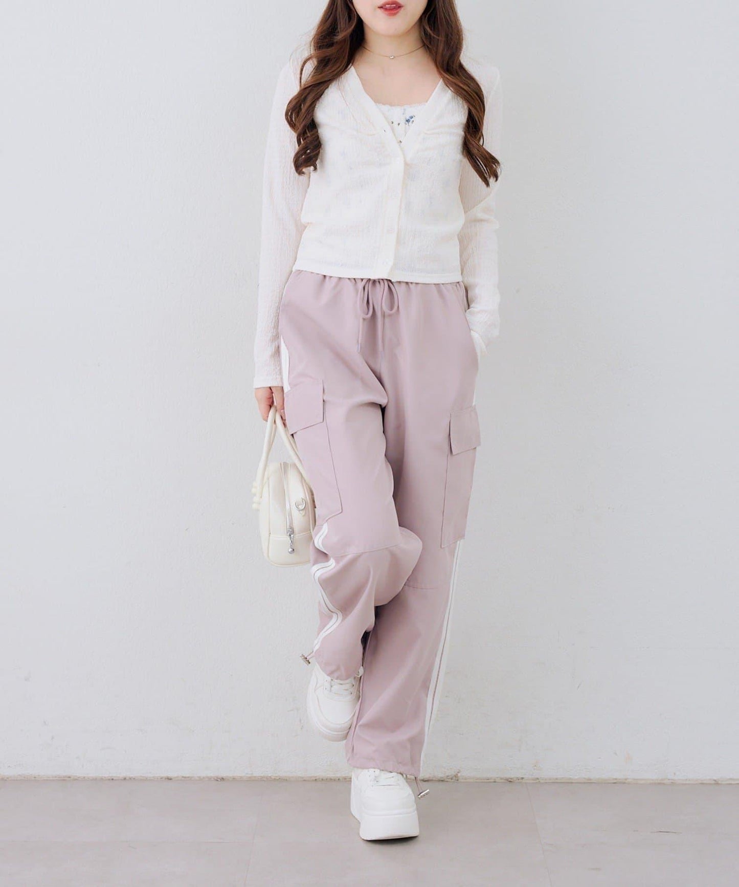 側條紋設計 工裝褲