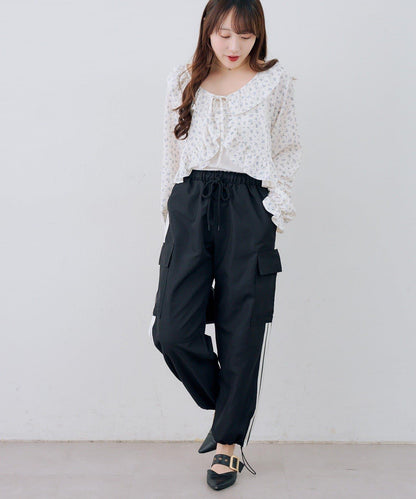 側條紋設計 工裝褲