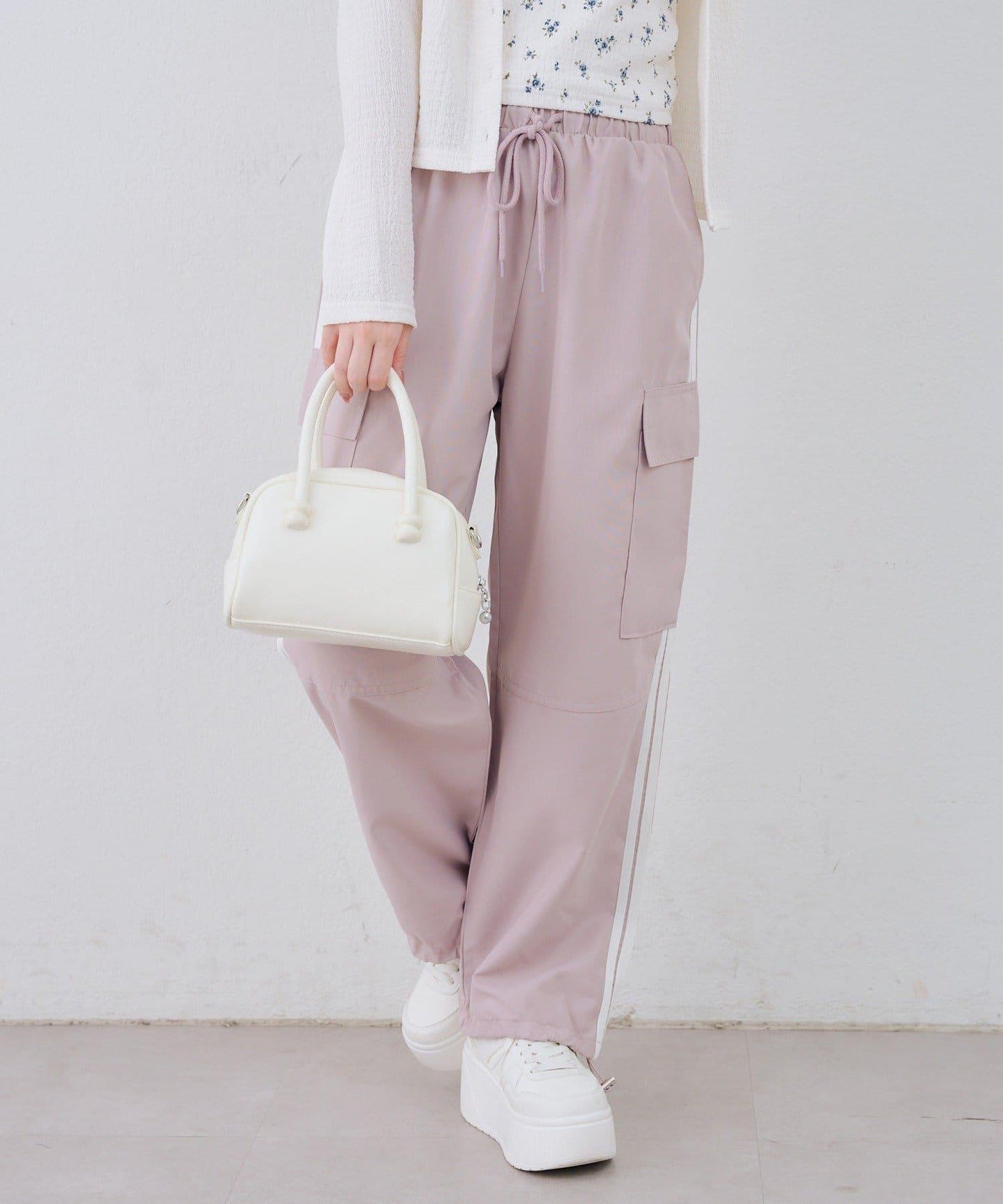 側條紋設計 工裝褲