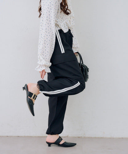 側條紋設計 工裝褲