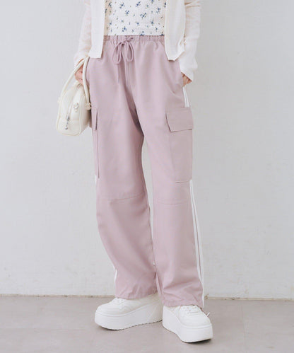 側條紋設計 工裝褲