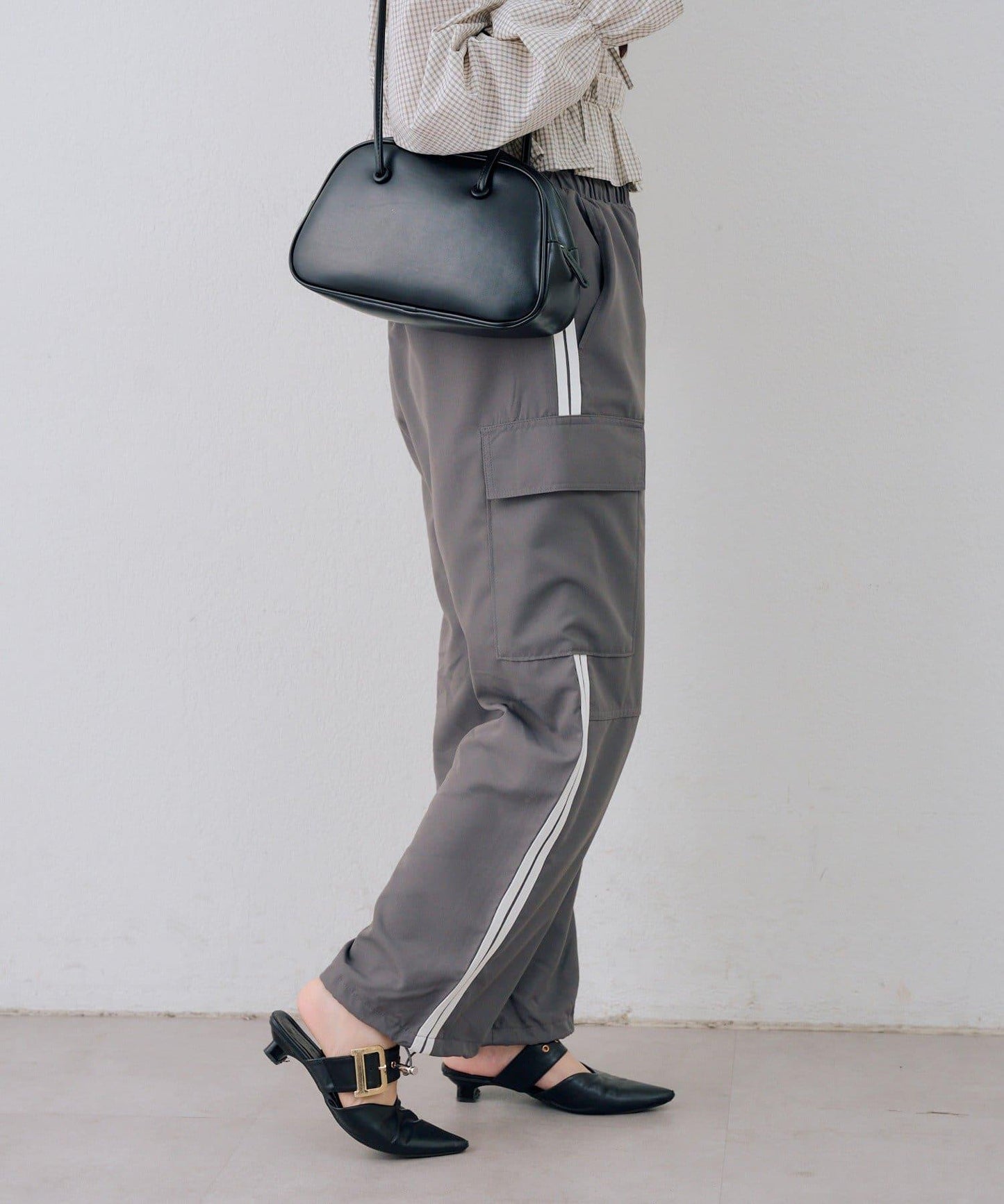 側條紋設計 工裝褲