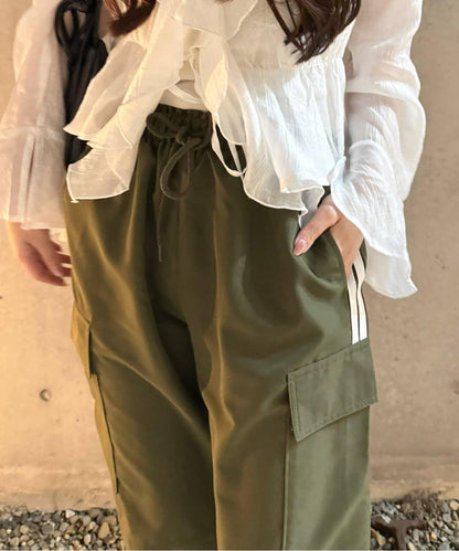 側條紋設計 工裝褲