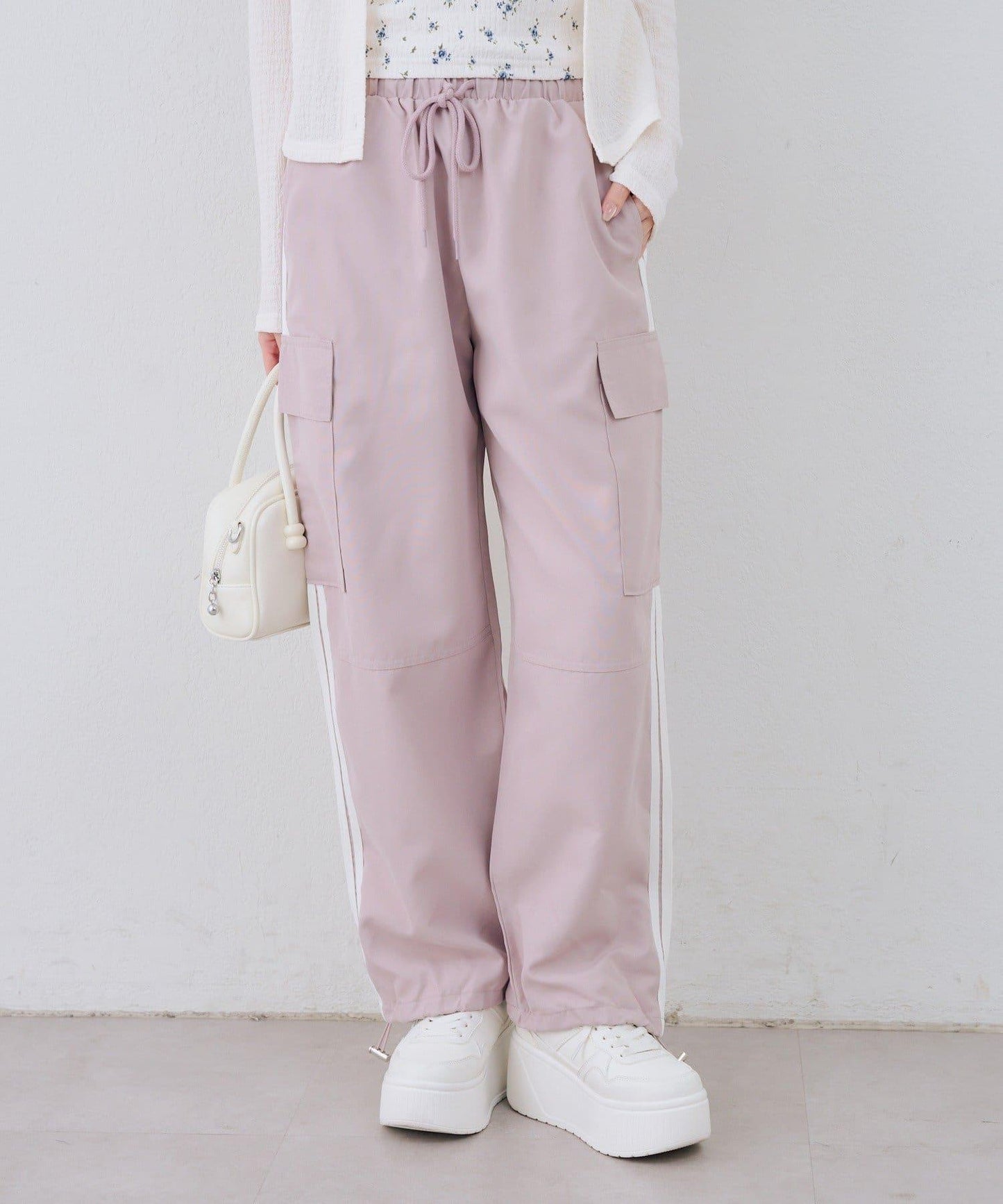 側條紋設計 工裝褲