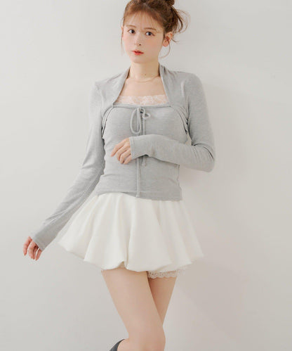 層次泡泡迷你半身裙