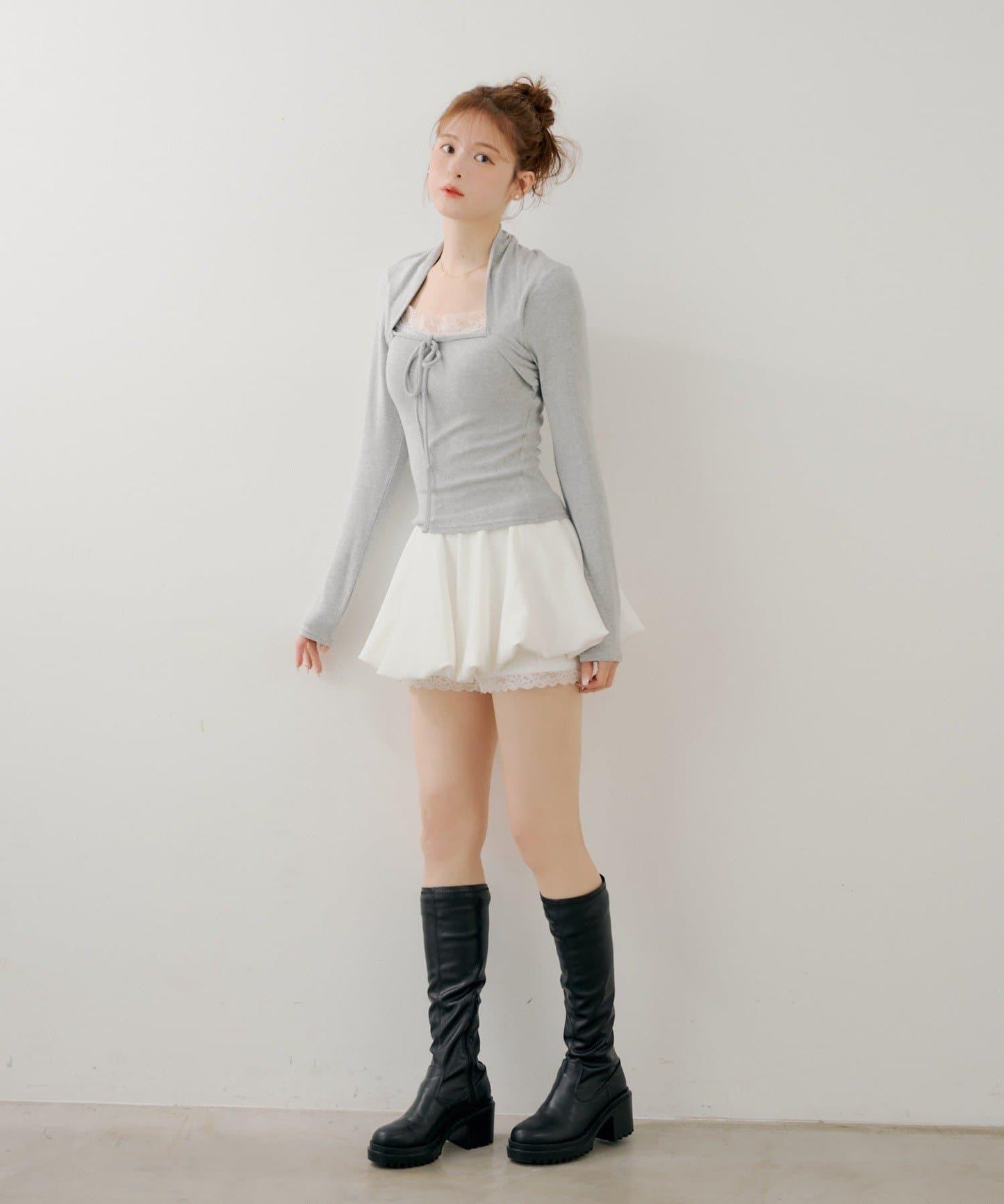 層次泡泡迷你半身裙