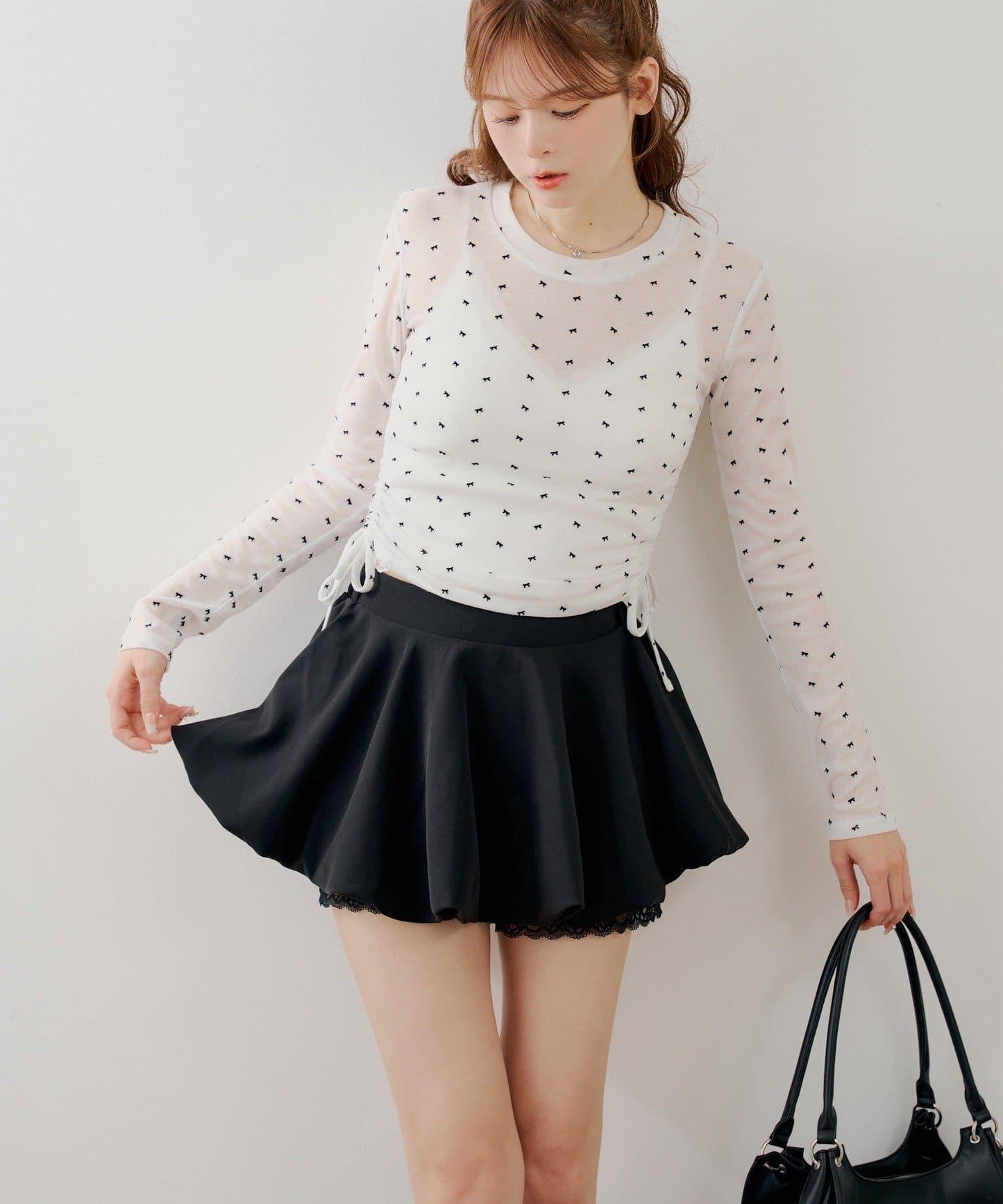 層次泡泡迷你半身裙