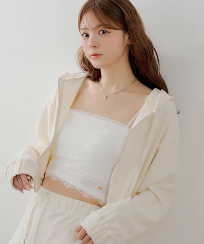 帶杯 露肩 蕾絲 抹胸