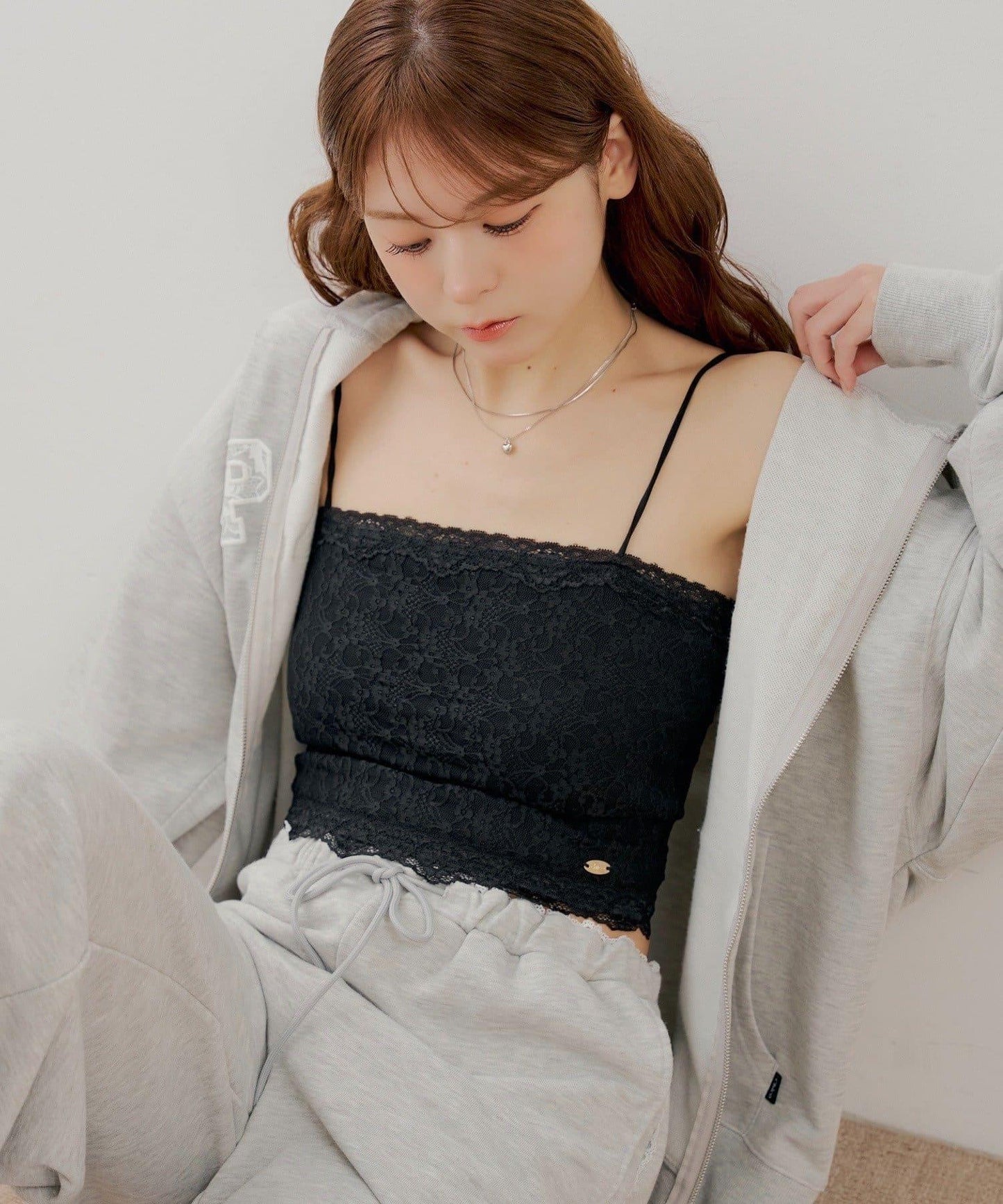 帶杯 露肩 蕾絲 抹胸