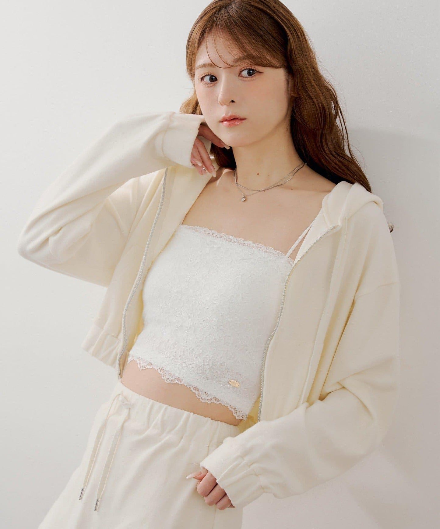 帶杯 露肩 蕾絲 抹胸