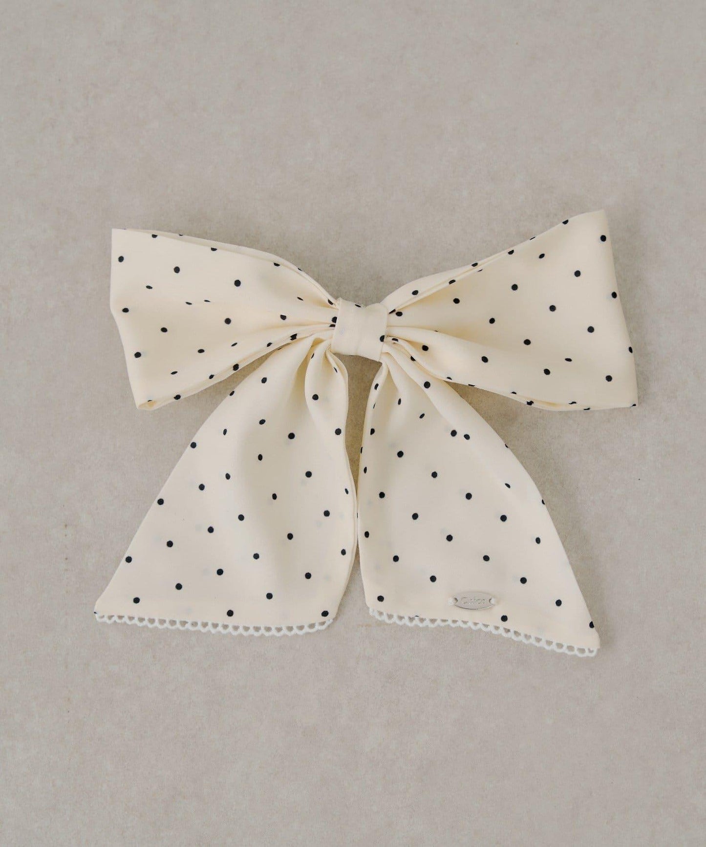 蕾絲邊蝴蝶結髮夾