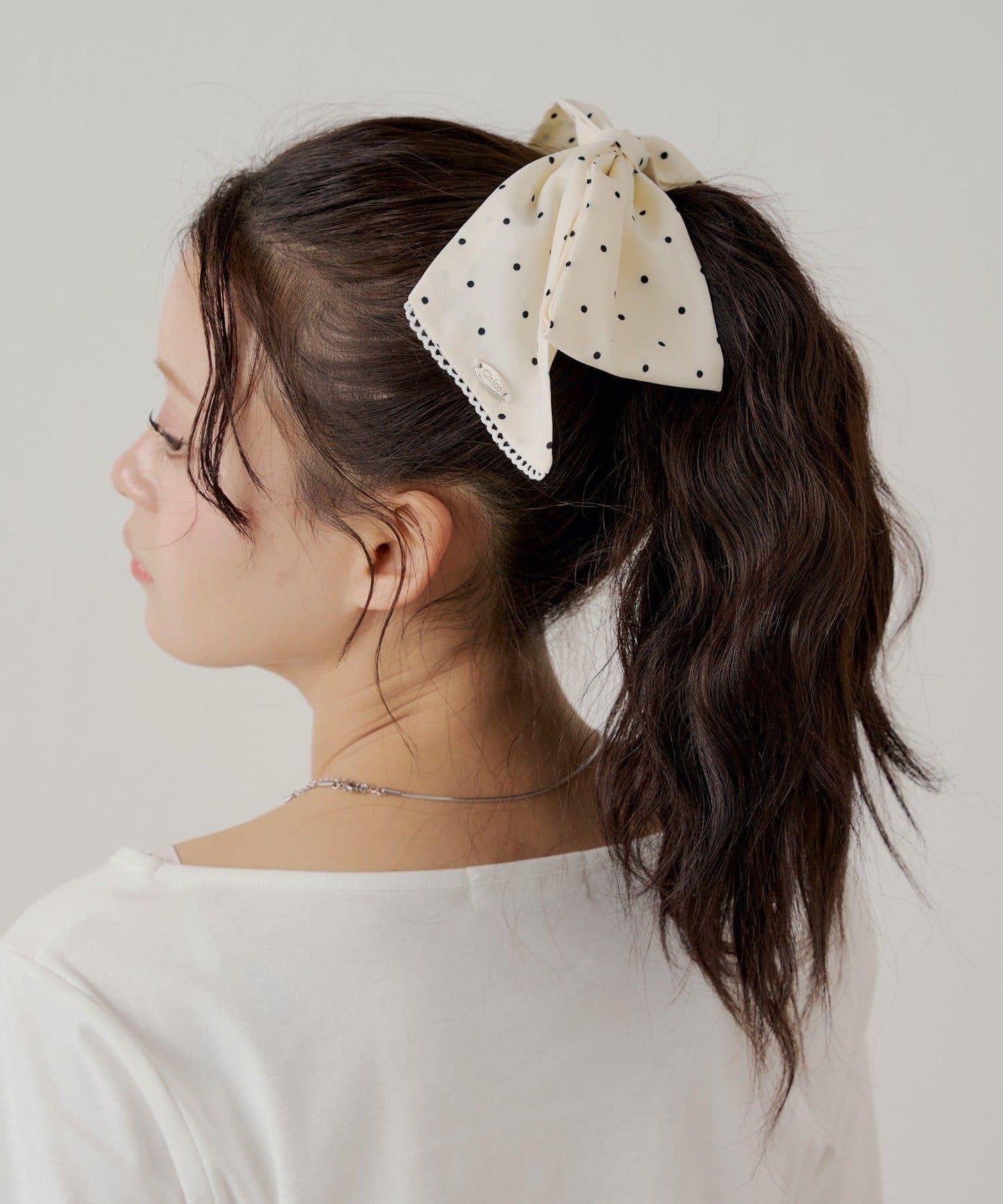 蕾絲邊蝴蝶結髮夾