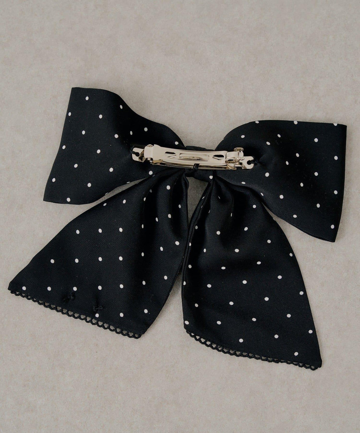 蕾絲邊蝴蝶結髮夾