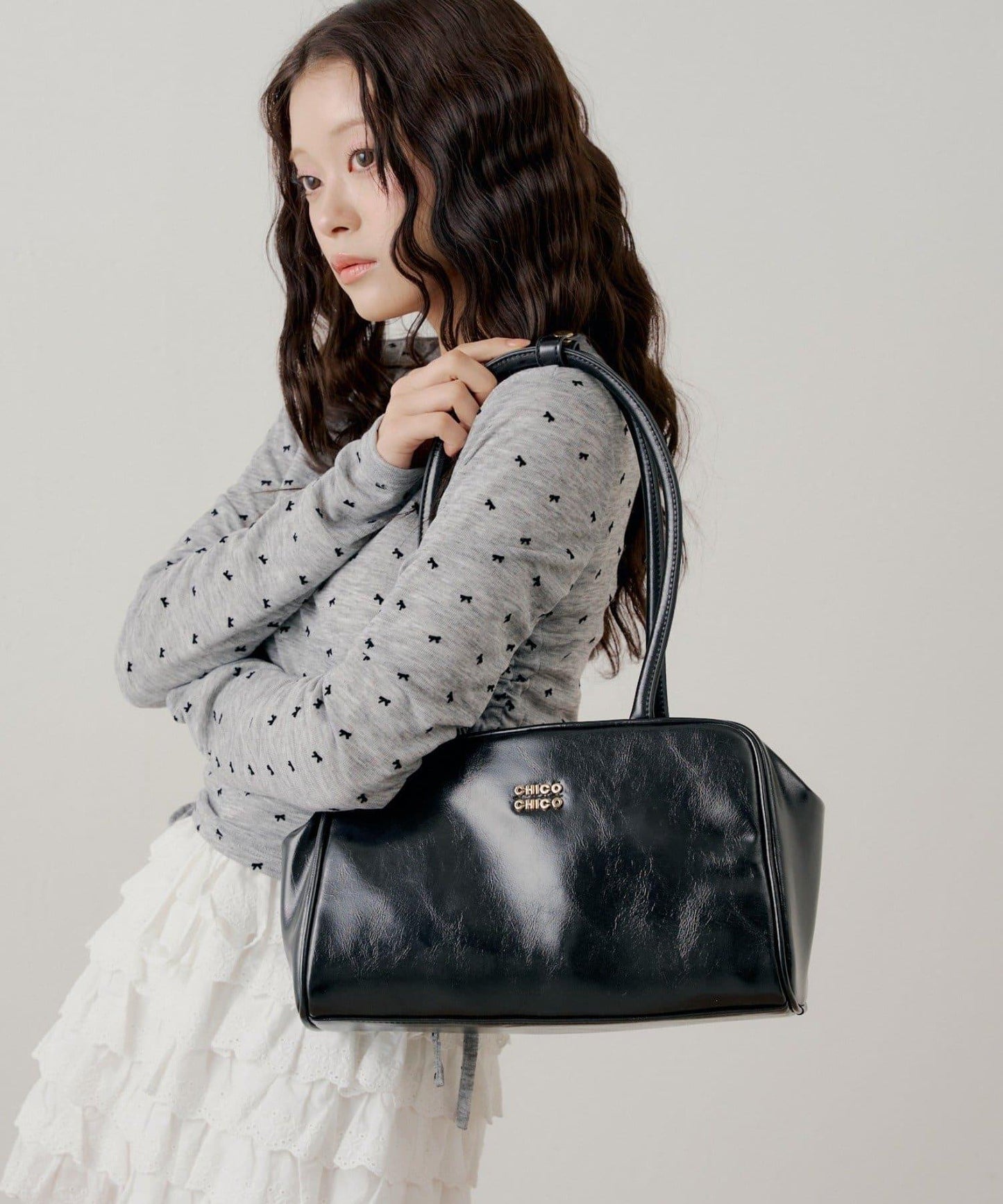 附鑰匙吊飾 橫款波士頓包